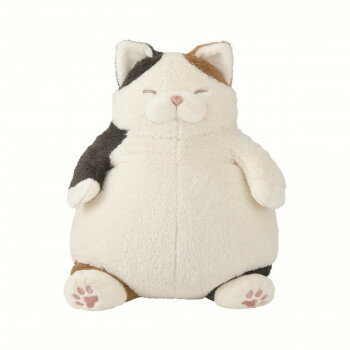 樂天商城 - りぶはあと　ねこ肯定感　抱きまくらL　みけねこのさんま　27721-11　幸せすぎて太っちゃったねこ