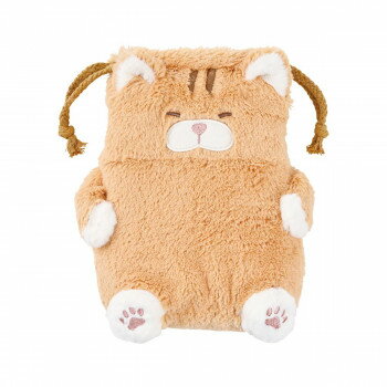 Rakuten - りぶはあと　ねこ肯定感　巾着　とらねこのしゃけ　37723-42　収納力の高い立体巾着