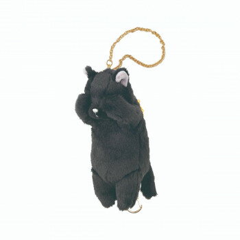 Rakuten - りぶはあと　くびねっこ　リールマスコット　スミネコ　87033-74　キーホルダーとして使えるリール付きのマスコット
