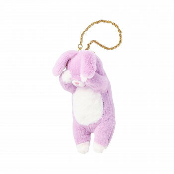 Rakuten - りぶはあと　くびねっこ　リールマスコット　ウサギ　97123-23　キーホルダーとして使えるリール付きのマスコット