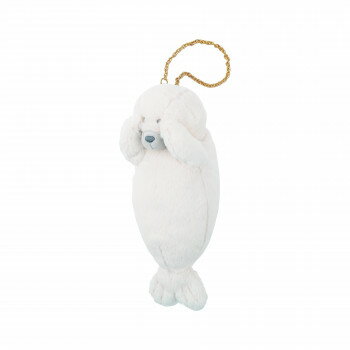 Rakuten - りぶはあと　くびねっこ　マスコットポーチ　アザラシ　97122-12　背中のポーチに小物が収納できる