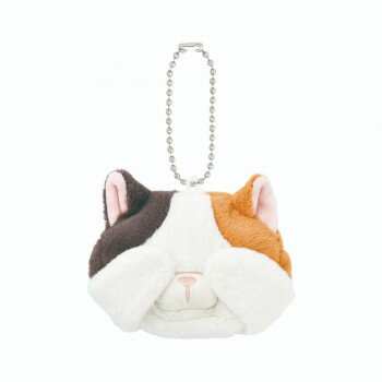 Rakuten - りぶはあと　くびねっこ　フェイスポーチ　ミケネコ　27041-11　フェイス型がかわいい小物の収納に便利なサイズのポーチ
