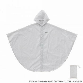 Rakuten - OUTDOOR PRODUCTS レインポンチョ 男女兼用 L グレー 06003234　着脱しやすい釦仕様
