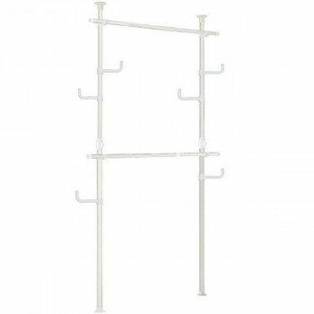 ポールハンガー WJ-130WH ホワイト　省スペース設置が可能!