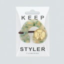 フラワーリング ヘアゴム キープスタイラー ニュアンス×アセチ グリーン HHG1109-GR 新感覚のヘアアクセサリー「キープスタイラー」