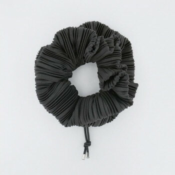 フラワーリング シュシュット 細プリーツ ブラック HSS0004-BK 見たまま綺麗な進化系シュシュ「シュシュット」