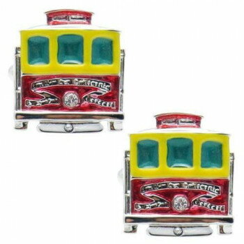 SWANK(スワンク) 路面電車のカフス C0119　電車・路面電車・ケーブルカーをモチーフにしたカフス