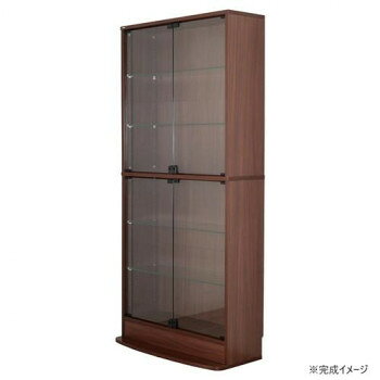 樂天商城 - 連結型コレクションラック ユニール 幅83.3×奥行29cm ハイタイプ ブラウン SCR-8329LHB　連結型コレクションラック