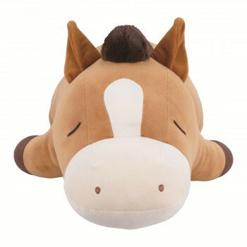 Horse - りぶはあと　プレミアムねむねむアニマルズ　抱きまくらL　コクリコ　48907-49　かわいいウマの抱きまくら