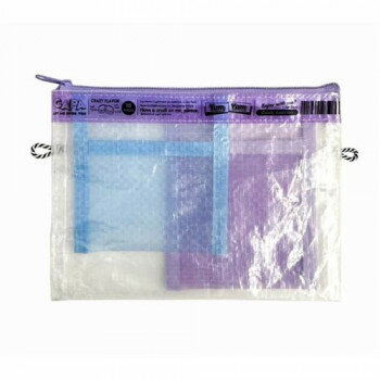 At On 50 CAPAポーチ M パープル　素材のミックスが生む、遊び心いっぱいのポーチ