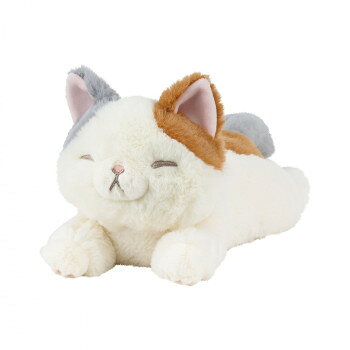 Rakuten - りぶはあと　くたっとびより　ミニクッション　ミケネコ　37110-12　いろんなポーズで楽しめる癒しのクッション