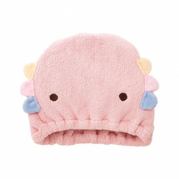 Rakuten - りぶはあと　アニマルきゅうそくタオル　ヘアキャップ　ウーパー　17813-23　被るだけで、髪の毛の水分を吸水