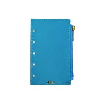 Rakuten - 国産レザー デュン dunn M5 zipper pouch 手帳用ジッパー付きポーチ コバルトブルー DMZ02　紙のような薄さ、軽さを実現