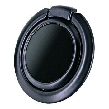 スマホリング(ホールドリング) ワイヤレス充電対応 薄い GripRingSmart ブラック LP-SMRGQIBK　ワイヤレス充電に対応した落下防止スマートフォンリング