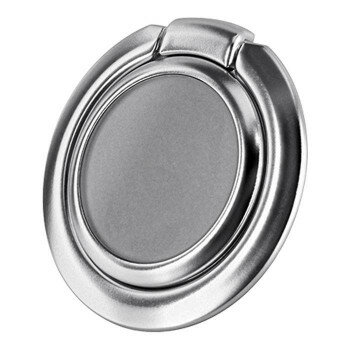 スマホリング(ホールドリング) ワイヤレス充電対応 薄い GripRingSmart シルバー LP-SMRGQISV　ワイヤレス充電に対応した落下防止スマートフォンリング