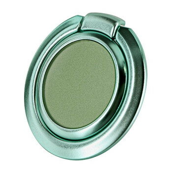 スマホリング(ホールドリング) ワイヤレス充電対応 薄い GripRingSmart グリーン LP-SMRGQIGR　ワイヤレス充電に対応した落下防止スマートフォンリング