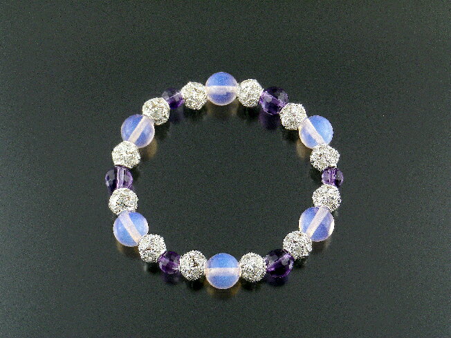 ピンクオパール福音ブレス シンセティックオパール アメジスト 浄化 種類 相性 運気 エネルギー スピリチュアル チャクラ 人気 波動 ジ..