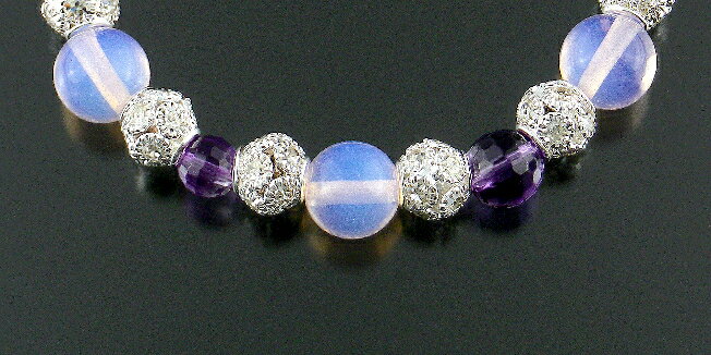 ピンクオパール福音ブレス シンセティックオパール アメジスト 浄化 種類 相性 運気 エネルギー スピリチュアル チャクラ 人気 波動 ジュエリー 防御 パワー