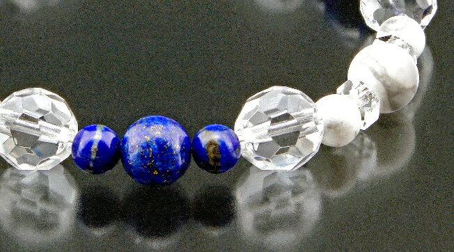 集中力増強ブレス 白水晶 ラピスラズリ ホワイトハウライト 浄化 種類 相性 運気 エネルギー スピリチュアル チャクラ 人気 波動 ジュエリー 防御 パワー クリスタル