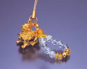 神獣ひきゅう水晶ストラップ | 黄水晶 爆裂白水晶 爆裂黄水晶 メンズ レディース 効果 ハンドメイド 浄化 アクセサリー 豼貅 クリスタル シトリン 運気 ア...