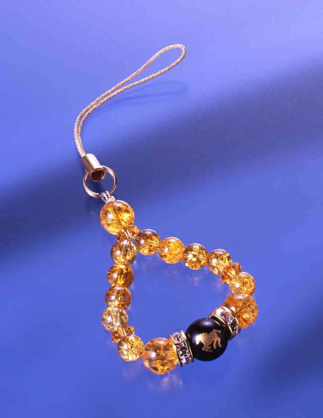 上手く行く宝石ストラップ 黄水晶タイプ[ST_446] 黄水晶 爆裂黄水晶 オニキス メンズ レディース 効果 ハンドメイド 浄化 種類 意味 アクセサリー