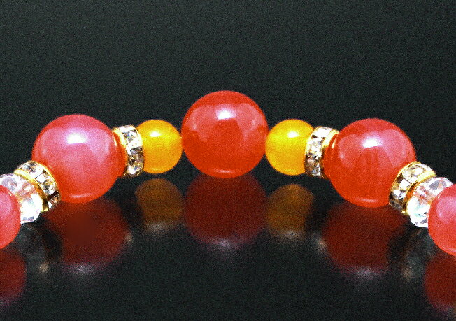 猫の宝石ブレスレット 白水晶 黄水晶 バラ色メノウ オレンジメノウ 浄化 種類 相性 運気 エネルギー スピリチュアル チャクラ 人気 波動 ジュエリー 防御 パワー クリスタル シトリン