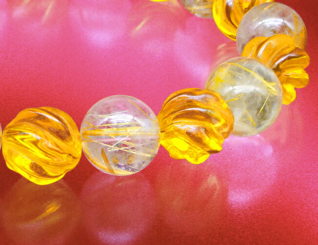 金針水晶サバイバルブレス　黄水晶　金針水晶　パワーストーン ブレスレット メンズ レディース 効果 ハンドメイド 浄化 種類 意味 アクセサリー