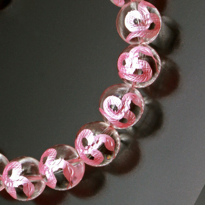 吉兆ピンク蛇ブレス　白水晶　ブレスレット メンズ レディース 効果 ハンドメイド 浄化 種類 意味 アクセサリー