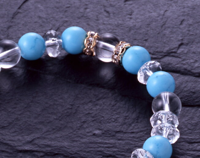 新美ターコイズ水晶ブレス マグネサイト 白水晶 浄化 種類 相性 運気 エネルギー スピリチュアル チャクラ 人気 波動 ジュエリー 防御 パワー クリスタル