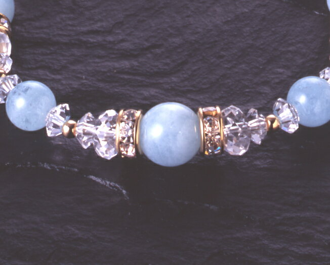 アクアマリンさわやかブレス 白水晶 アクアマリン パワーストーン ブレスレット 送料無料 メンズ レディース 効果 ハンドメイド 浄化 種類 意味 アクセサリー クリスタル 天然石