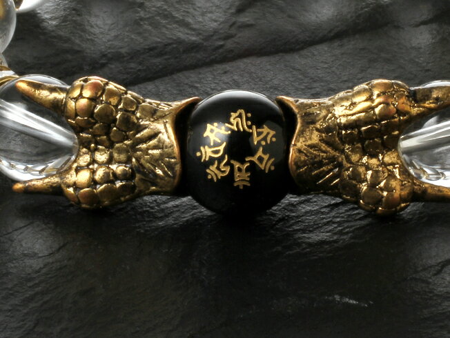 財運わしづかみブレス[黒]　白水晶 オニキス ロンデル パワーストーン ブレスレット 送料無料 メンズ レディース 効果 ハンドメイド 浄化 種類 意味 アクセサリー クリスタル 天然石