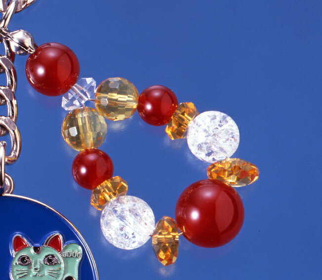 左右手招き猫のキーホルダー 白水晶 爆裂白水晶 黄水晶 赤メノウ パワーストーン ストラップ メンズ レディース 効果 ハンドメイド 浄化 種類 意味 アクセサリー クリスタル シトリン クラック