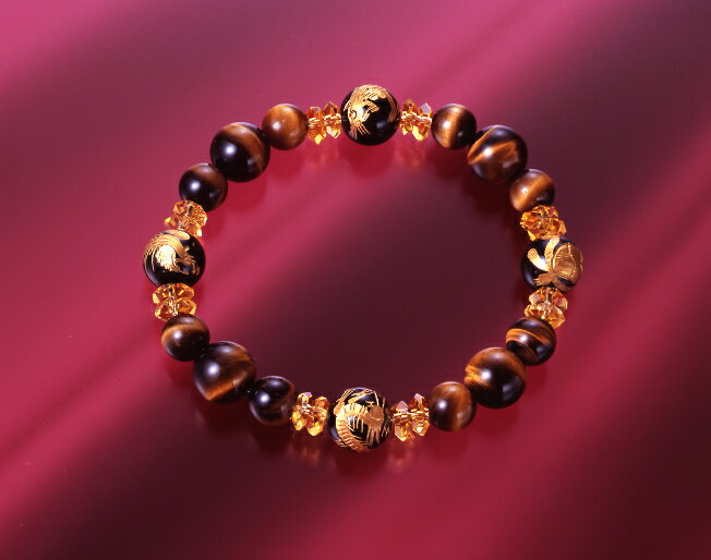 四神獣オニキス虎目ブレス オニキス 虎目石 黄水晶 パワーストーン ブレスレット 送料無料 メンズ レディース 効果 ハンドメイド 浄化 種類 意味 アクセサリー シトリン タイガーアイ 金運四神ブレス 天然石