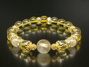 金満招福ブレス 黄水晶 金針水晶 ブレスレット メンズ レディース 効果 ハンドメイド 浄化 種類 意味 アクセサリー