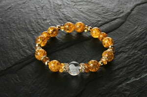 勝馬ブレスレット 白水晶 黄水晶 爆裂黄水晶 パワーストーン ブレスレット 送料無料 メンズ レディース 効果 ハンドメイド 浄化 種類 意味 アクセサリー クリスタル シトリン クラック 天然石