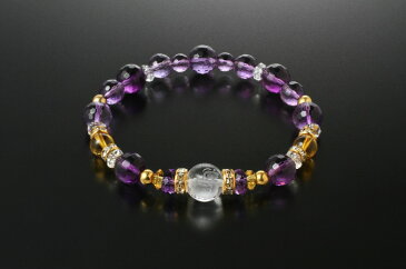 羊の家族安泰ブレス 白水晶 黄水晶 アメジスト パワーストーン ブレスレット 送料無料 メンズ レディース 効果 ハンドメイド 浄化 種類 意味 アクセサリー クリスタル シトリン