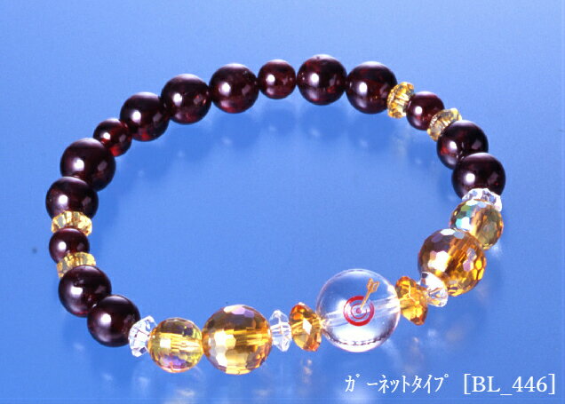 Rakuten - 大当り水晶ブレス ガーネットタイプ[BL_446] 白水晶 黄水晶 ガーネット パワーストーン ブレスレット 送料無料 メンズ レディース 効果 ハンドメイド 浄化 種類 意味 アクセサリー クリスタル シトリン 天然石