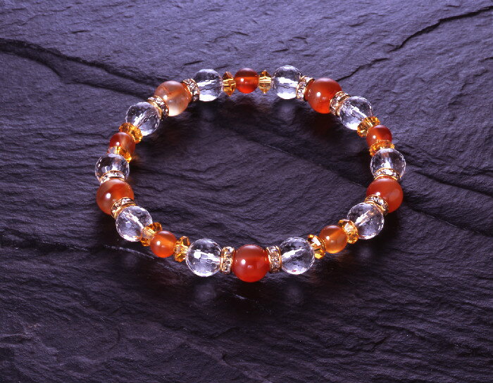楽天スクラッチ健康元気・宝石ブレス　白水晶 黄水晶 カーネリアン パワーストーン ブレスレット メンズ レディース 効果 ハンドメイド 浄化 種類 意味 アクセサリー クリスタル シトリン 天然石