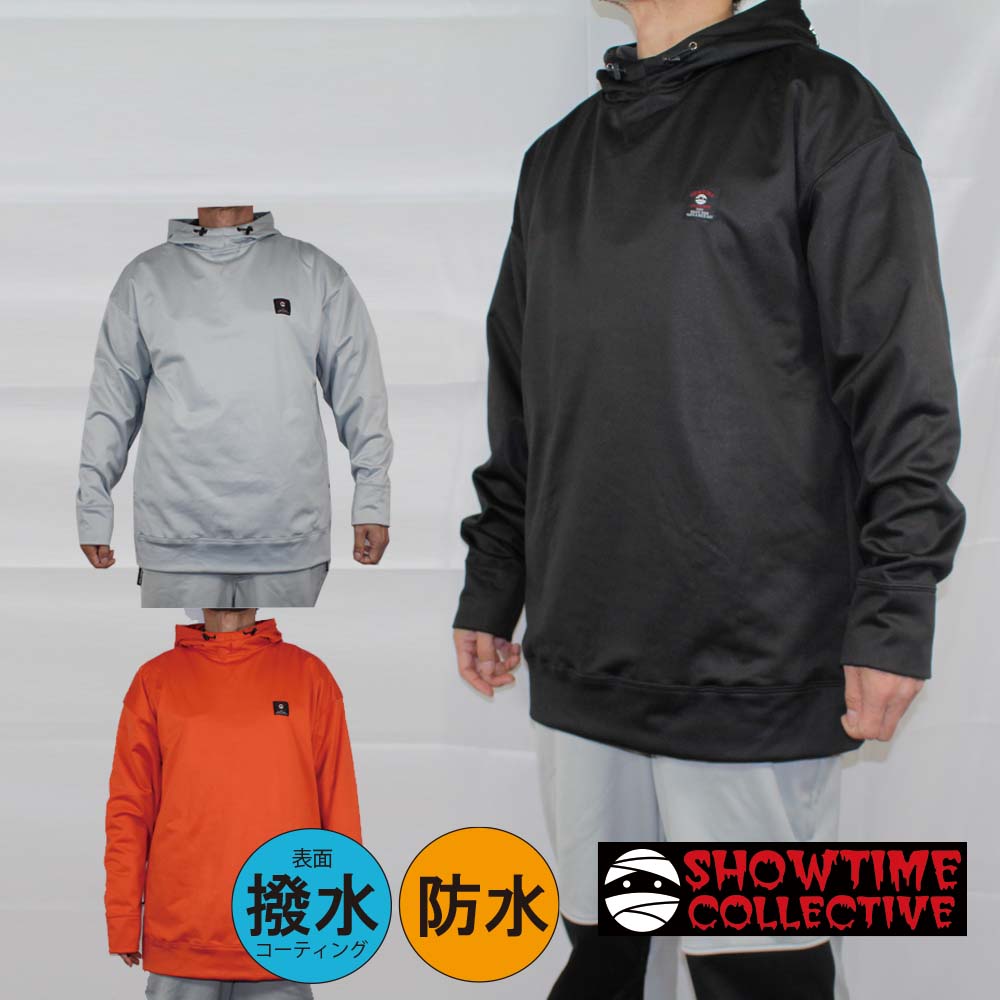 【クーポン有】【20%OFF】【ステッカー進呈】正規品 あす楽 撥水パーカー SHOWTIME COLLECTIVE グラトリ ボンデッドパーカー スノボ ウェア PO23-001 SOLID ドロップショルダー ミイラ ボンデッド パーカー 撥水 防水 耐水 防風 ショータイム スノーボード