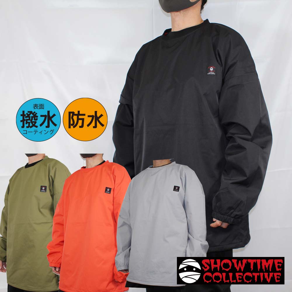 楽天バッグ キャップ のスクリーマー【30％OFF】【ステッカー進呈】 SHOWTIME COLLECTIVE NEWスタイル 防水 撥水 耐水 スノボウェアクルーネック ナイロン シェル プルオーバー ジャケット SHELL-2301 耐水 シンプル グラトリ耐水 ショータイム スノーボード スキー 春