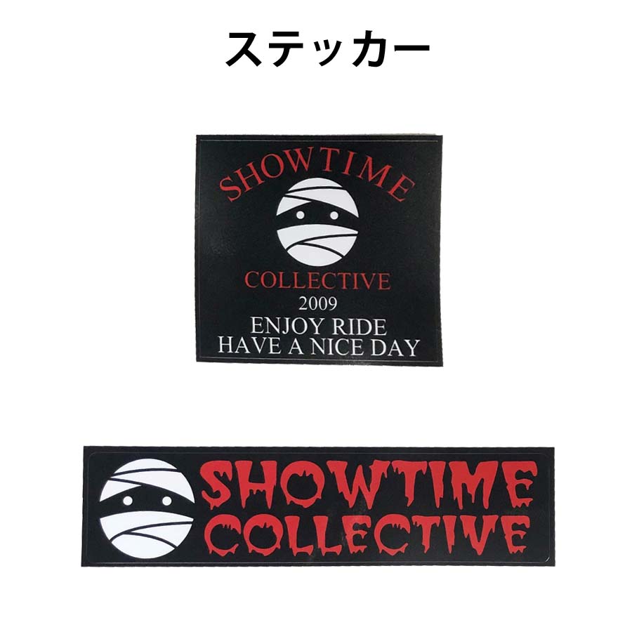 【クーポン有】正規品 あす楽 人気 SHOWTIME COLLECTIVE ステッカー ST-004 BAR LOGO ST-005 ENJOYRIDE ミイラマン ショータイムコレクティブ キャンプ スノーボード スノーボード用 スノボ スノボ用