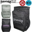 【30%OFF】正規品 スラッシャー 撥水 箱型 リュック かばん THR-238 大型 大容量 30L THRASHER ボックス型 ディパック 大きい 大きめ BOX バックパック デイパック BOX型 撥水加工 収納力抜群 ポケット多数 THR238 男女兼用 通勤 通学 高校生 大学生 旅行