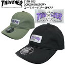 【クーポン有】【10％OFF】正規品 あす楽 スラッシャー カーブバイザー キャップ THRASHER CAP 帽子 21TH-C03 GONZ HOMETOWN コーマバーバリー6P CAP ゴンズ マークゴンザレス 大人用 メンズ ラウンドバイザー ベースボールキャップ 送料無料 ※沖縄は別途送料必要