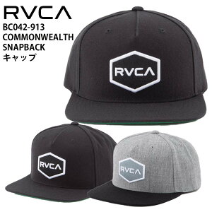 【クーポン有】【10％OFF】正規品 あす楽 RVCA ルーカ キャップ 平ツバ CAP 帽子 BC042-913 COMMONWEALTH SNAPBACK 刺繍 ロゴ ルカ 人気 ブランド メンズ カーブバイザー フラットバイザー BC042913 サーフィン スケートボード 横乗り 送料無料