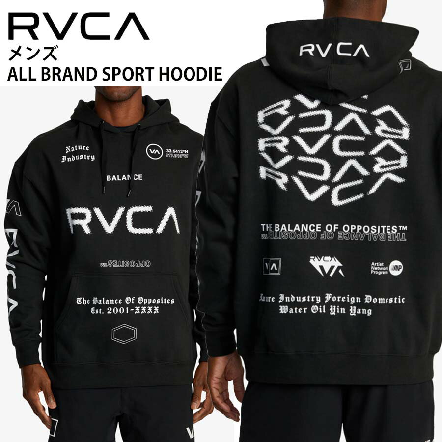 【20%OFF】 正規品 RVCA SPORTS ルーカ メンズ パーカー BD042-008 ALL BRAND SPORTS HOODIE スウェット スエット ロゴ BD042008 プルオーバー かぶり 大きめ USサイズ ルカ ブランド サーフ …