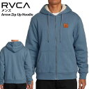 サー 【クーポン有】【30%OFF】 あす楽 正規品 RVCA ルーカ メンズ ジップアップ キルティング スウェット パーカー 裏ボア ジャケット BD042-035 Arrow Zip-Up Hoodie フルジップ スウェット スエット ロゴ BD042035 大きめ USサイズ ルカ ブランド サーフ サーファー