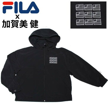 【クーポン有】50%OFF あす楽 正規品 FILA HERITAGE x Ken Kagami コラボ FS3000 シェルジャケット 加賀美健 KENKAGAMI フィラ FILA メンズ 男性 フードイン ジャケット ブラック 黒