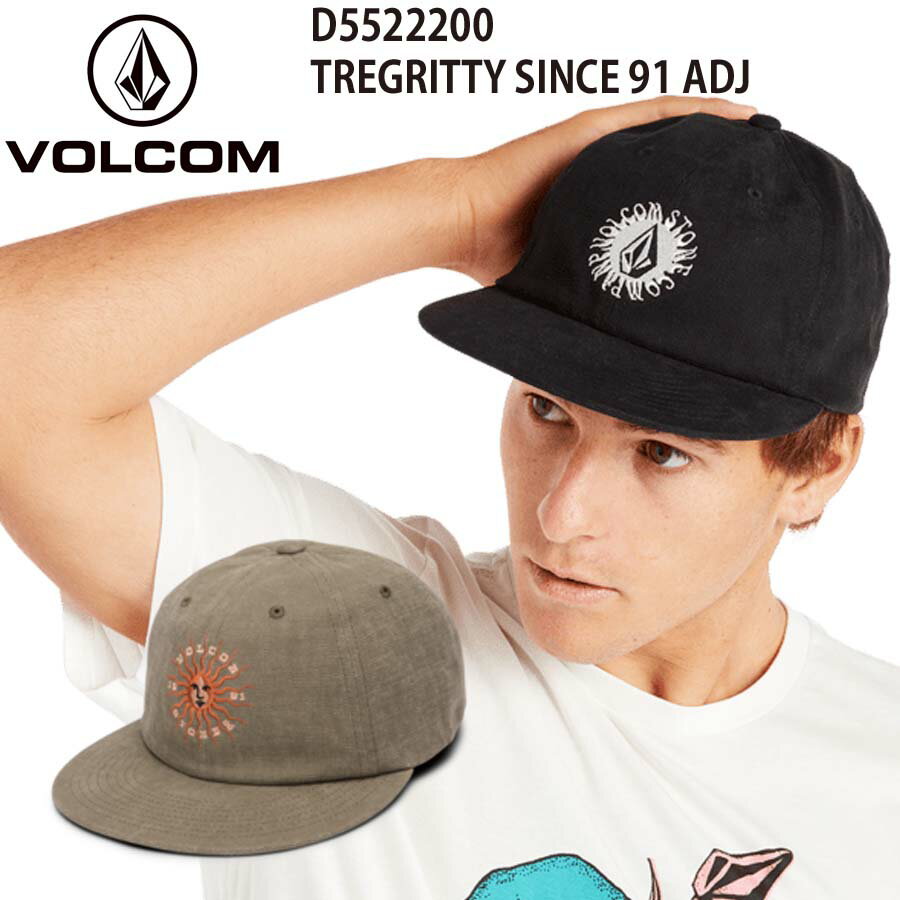 【10％OFF】正規品 VOLCOM ボルコム 平ツバ キャップ 帽子 D5522200 TREGRITTY SINCE 91 ADJ SNAPBACK CAP 刺繍ロゴ キャップ ヴォルコム 人気 ブランド ロゴ メンズ フラットバイザー キャップ 平ツバキャップ サーフィン スケートボード 送料無料