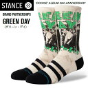 楽天バッグ キャップ のスクリーマー【クーポン有】正規品 あす楽 STANCE SOX グリーンデイ GREEN DAY スタンス ソックス 1足 靴下 くつした ユニセックス A556A24199 1994 CREW ロゴ ブランド スケータースタイル スケーター スケートボーダー スケボー スノーボーダー スケボースタイル