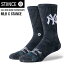 【クーポン有】正規品 あす楽 STANCE SOX ニューヨークヤンキース newyork Yankees MLB メジャーリーグ スタンス ソックス 1足 靴下 くつした ユニセックス A556A24 FNY FADE NY エムエルビー チーム カジュアルソックス MLB X STANCE ロゴ ブランド